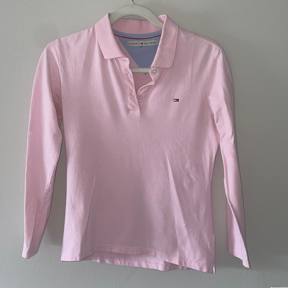 Tommy Hilfiger long sleeve polo! Size S